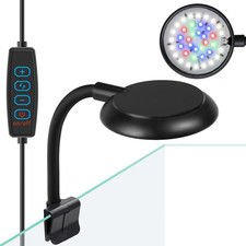 Clip on Aquarium Light Mini Fish Tank Light USB Moving Lamp with Dimmable 3 Mode