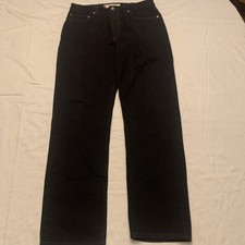 Vintage 03 Levis 505 Jeans Mens 33x32 Black Denim Made in USA