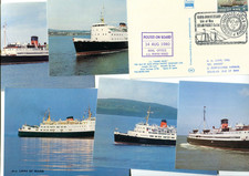 Isle of Man 1980 set of 6 Steam packet posted on board postcards,150 Anniversary