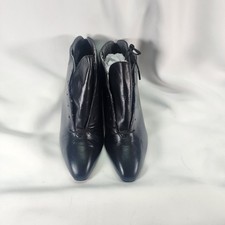 NEW Vtg Auditions Black Boots 7 Lace Up Kitten Heel Witchy Fairy Whimsigoth