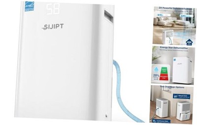 Dehumidifier for Basement with Drain Hose, 100 Pint 6,000 Sq. Ft Energy Star 