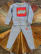 LEGO Little Boys 2 Piece Set Sweatshirt Sweatpants 2 Piece LOGO Set Grey Sz 4 XS
