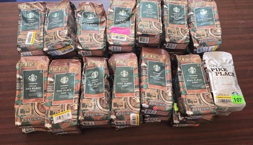 28 16oz Bags Ground Coffee Starbucks Decaf Pike Place Roast Medium