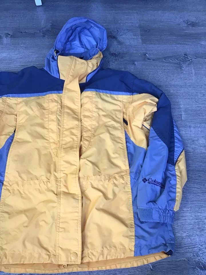 Columbia 3 en 1 Chaqueta Abrigo Intercambio Para Mujer M Amarillo Gris Foto 3 de 4