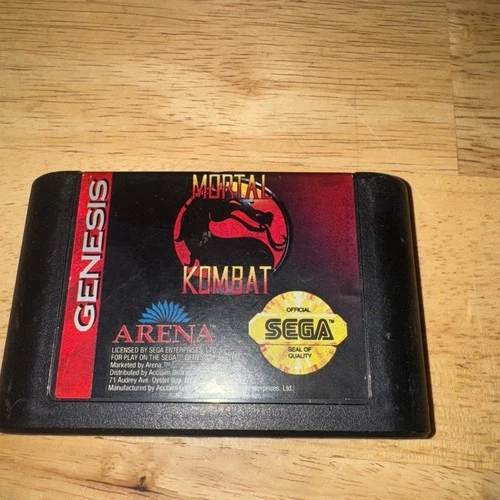 Mortal Kombat (Sega Genesis, 1993) Game Cartridge. VG Cond. Rare. Arena. NR
