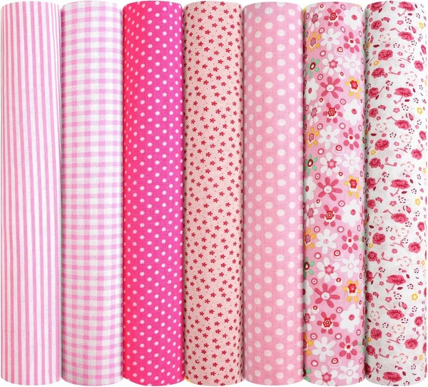 Baumwollstoff 100% 50X50 Cm 7 StüCk Quadrate FüR Patchwork NäHen-image