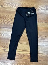 GK Elite LEGGINGS Gymnastics BLACK WARM-UP PANTS Girls Child S M L Adult XS  S
