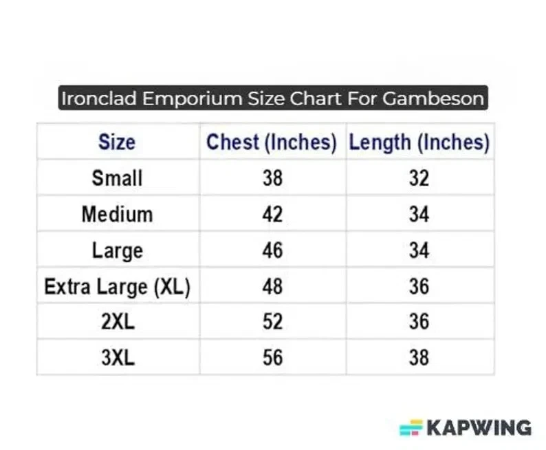 Medieval Thick Padded Full Length Sleeves Gambeson Coat Aketon Jacket Armor - Image 3 of 3