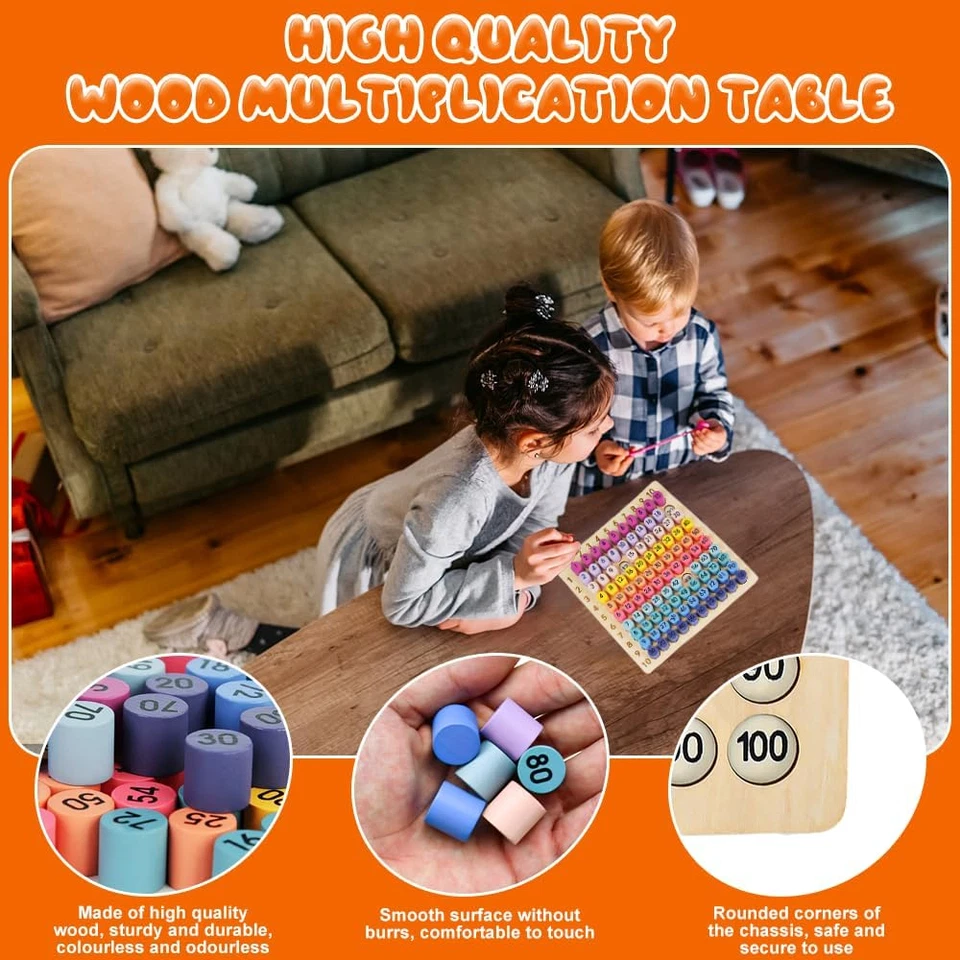 Wooden Montessori Multiplication Board Game: Math Educational Toys Multiplicatio - Image 4 of 4
