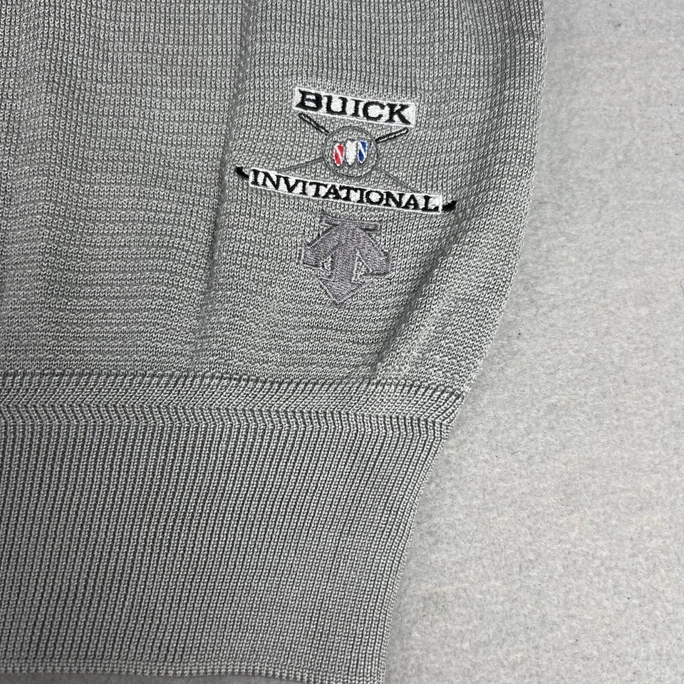Descente Silk Golf Sweater Vest Mens XL Knit V-Neck 5 Button Buick Invitational - Image 2 of 4