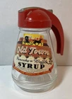 Vintage OLD TOWN Windor Food Chicago Pancake Syrup Pour Dispenser Red Top