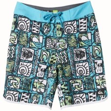 Quiksilver Boys Youth Everyday Scallop 17 Boardshorts Big Kids Blue NEW 30/16 XL