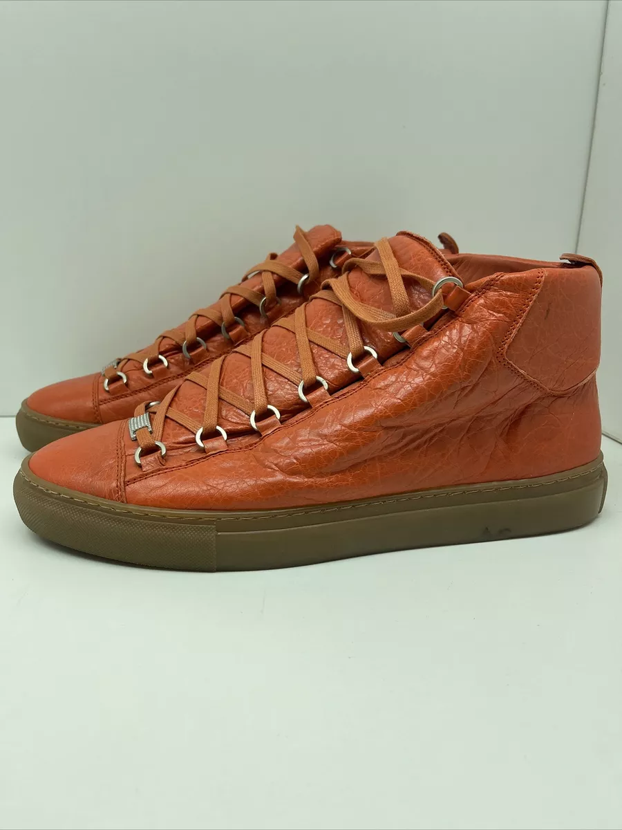 Balenciaga Arena High Top Sneakers Men039s Size 85 US 39EU Orange   eBay