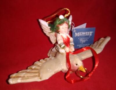 Pam Schifferl Winter Eve Angel Fairy Flying Bird Ornament Midwest Cannon Falls N