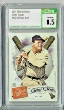 2019 Allen & Ginter Babe Ruth Ginter Greats CSG 8.5