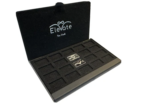 Silver Bullion bar Gold Bullion Bar Precious Metals Case +(2) 1gram silver bars