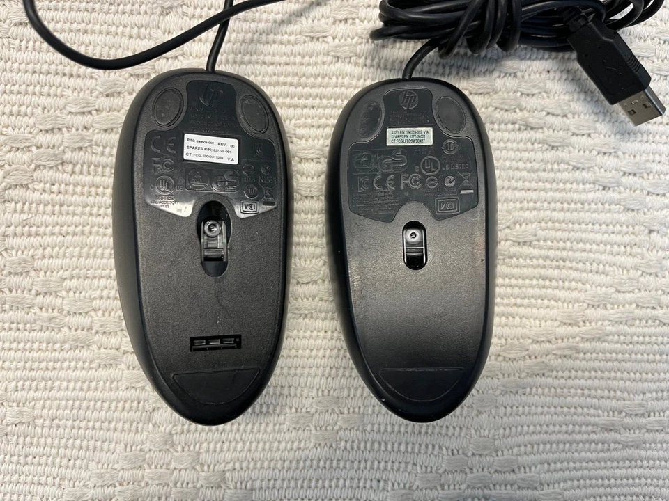 2-Pack HP SM-2020 M-U0032-O Black Optical Wheel Mouse - Image 2 of 2