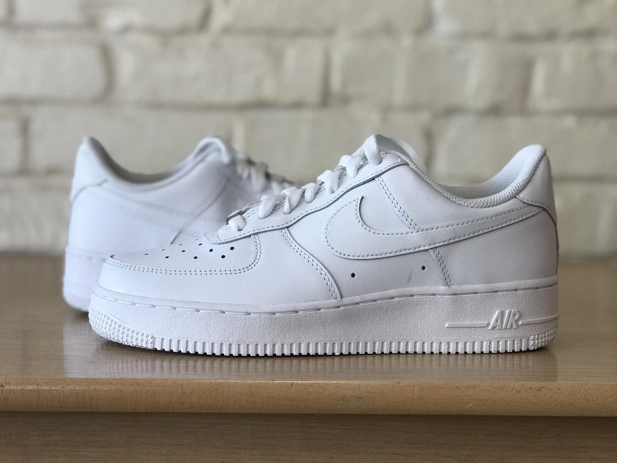 Women Nike Air Force 1 One Low 07 Triple White Leather DD8959 100 Sz 11.5 10M