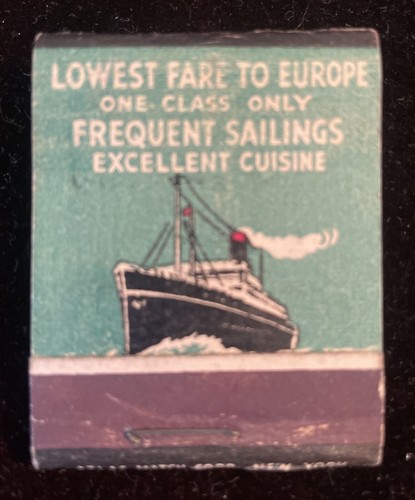 Vintage Matchbook New York City American Scantic Line Ships Boats Cruises