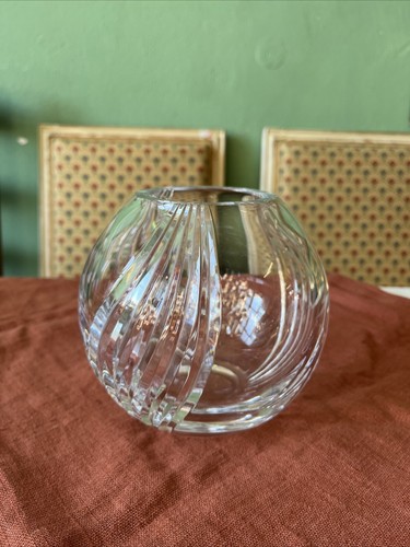 Vase Boule En Cristal Taillé - Foto 2 di 9