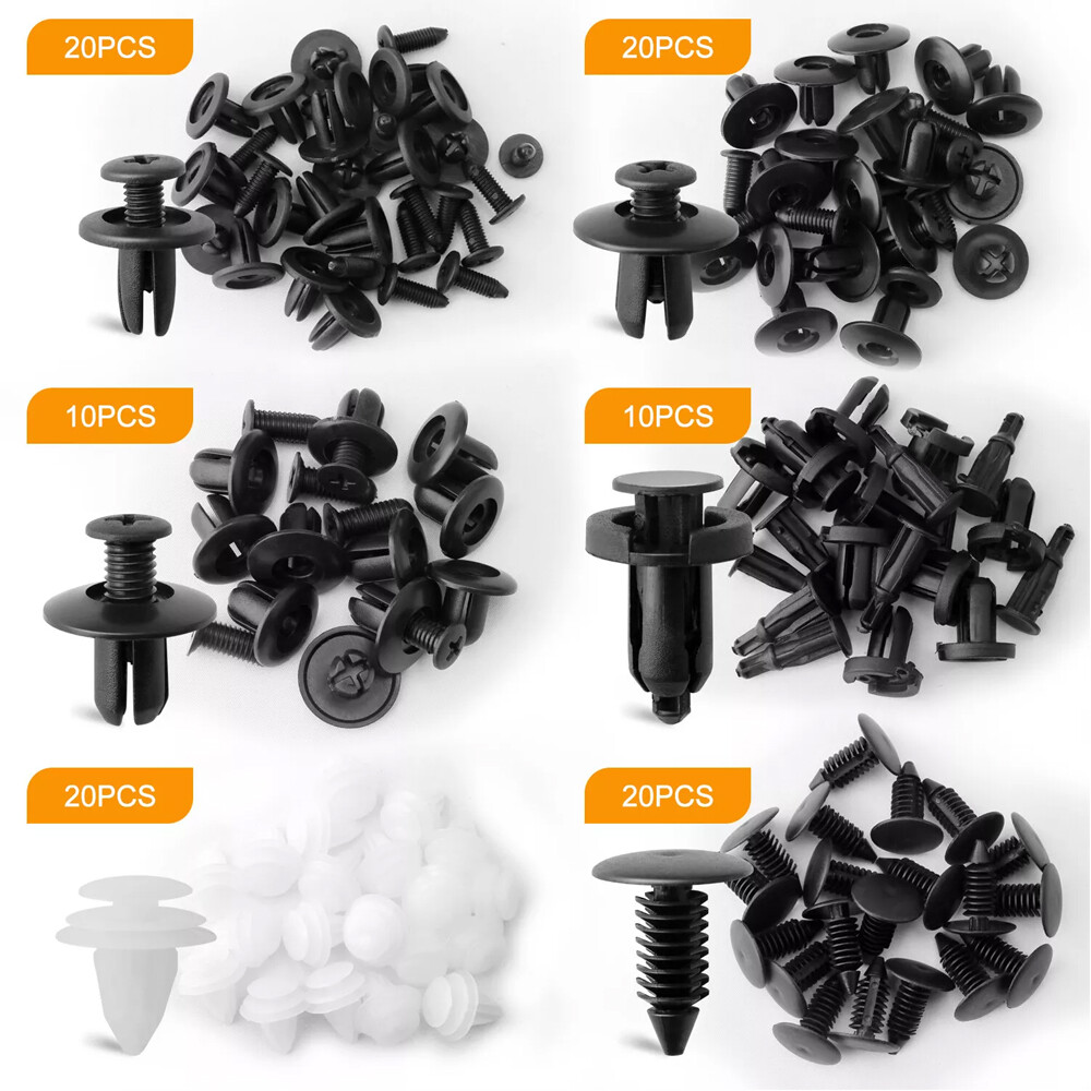 For INFINITI 100Pcs Bumper Hood Clips Retainer Rivet Fastener Fender Push Pin