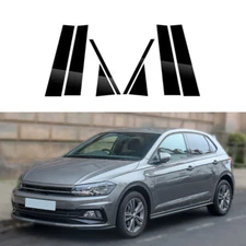 For VW Polo 5-door Hatchback 2019-2023 Window Pillar Posts Trim Cover Sticker