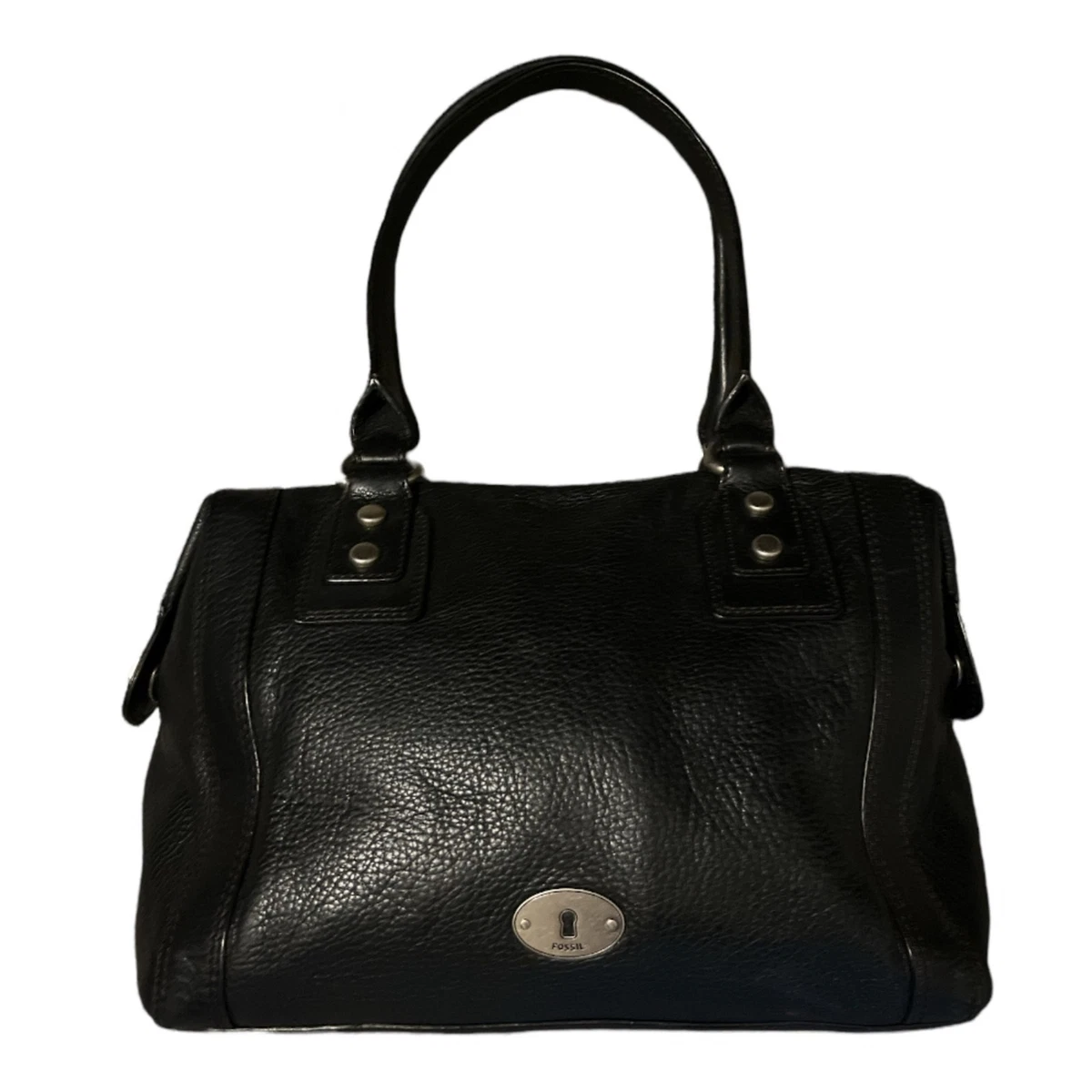 Fossil Marlow Black Pebbled Leather Women s Satchel