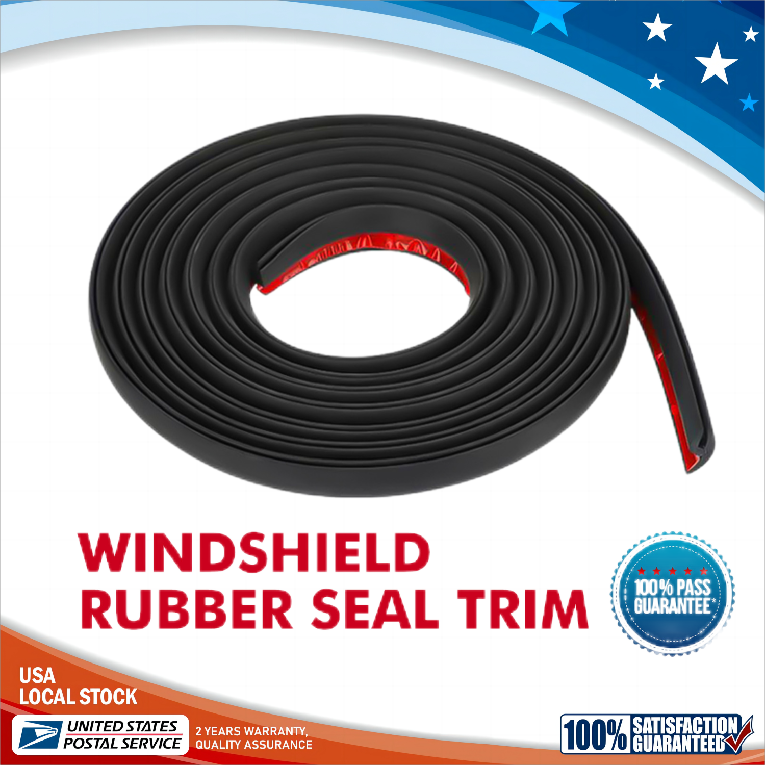 For Ford Car Windshield Panel Weather Rubber Seal Strip Sealed Moulding Trim