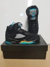 Jordan 5 Retro Aqua (GS) Kids' - 440888-047 Sz 5.5Y Black/Aquatone-Taxi