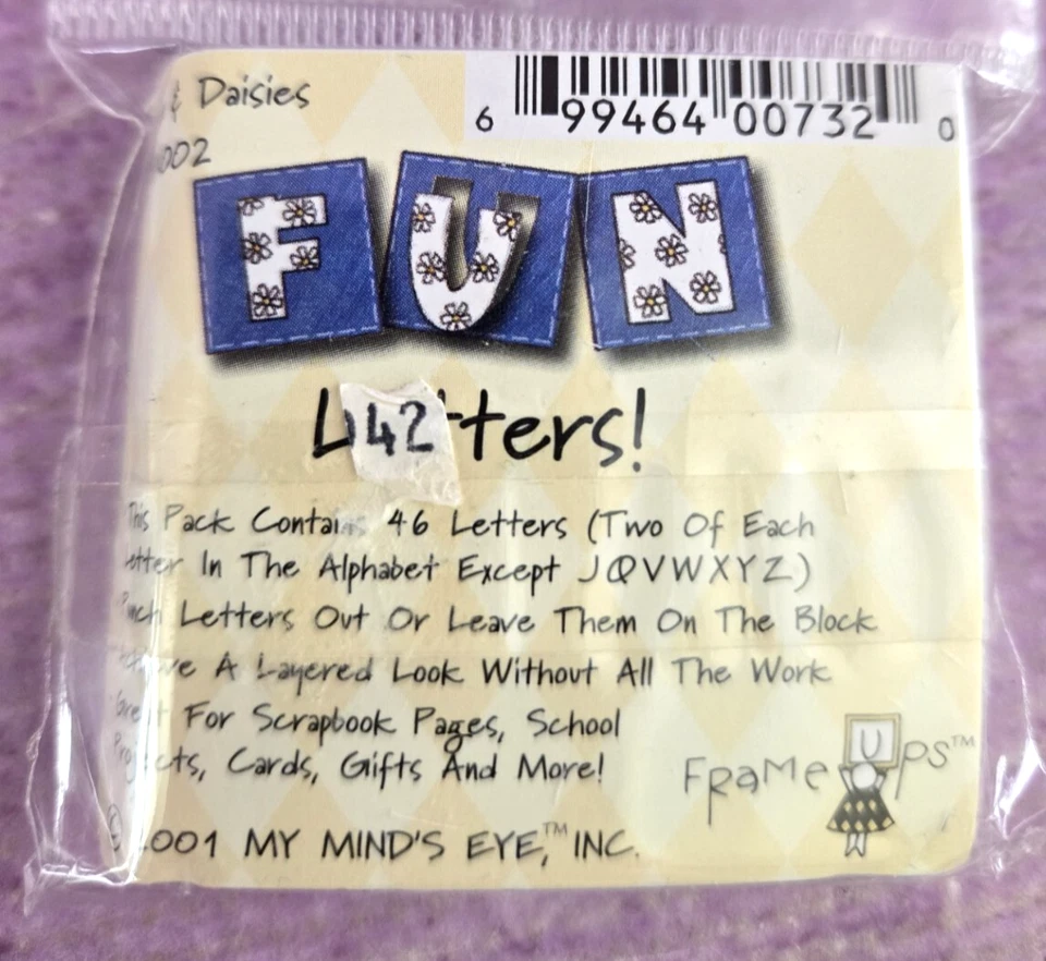 My Mind's Eye Fun Letters Alphabet Scrapbooking Denim and Daisies Denim 2 Packs - Изображение 3 из 3