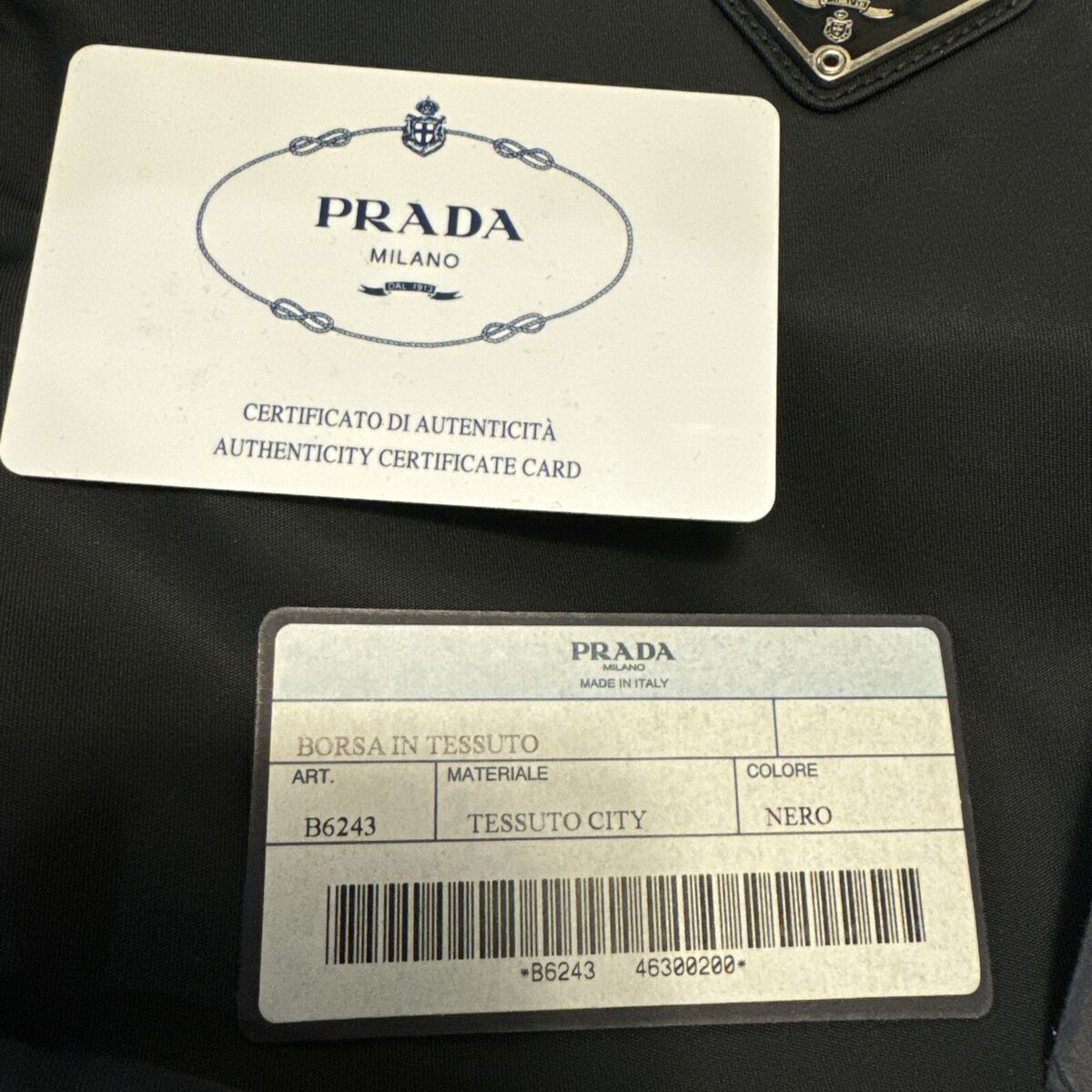 Authentic PRADA | Borsa in Tessuto | Black Tessuto City Nero Authentic PRADA | Borsa in Tessuto | Black Tessuto City Nero