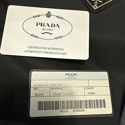 Authentic PRADA | Borsa in Tessuto | Black Tessuto City Nero Authentic PRADA | Borsa in Tessuto | Black Tessuto City Nero