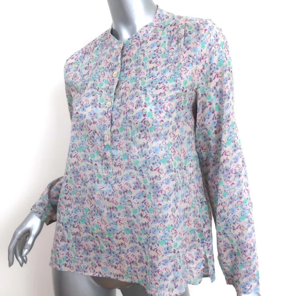 Blusa Isabel Marant Etoile Maria Top Estampado Floral Algodón Talla 34 Manga Larga Foto 2 de 4