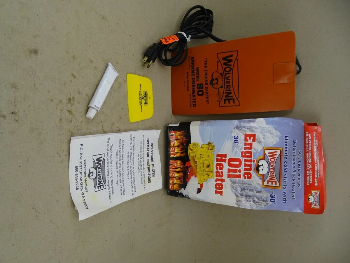 Wolverine Engine Oil Heater 120V 1000W, Model 80 | eBay