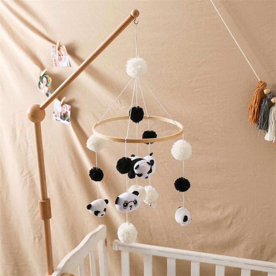 Baby Crib Mobiles Hanging Pendant Decor Panda Infant Bed Bell Teether