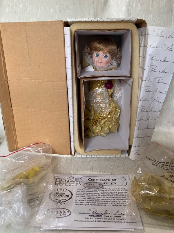 BUBBLES HSN 21st Anniversary doll 37/2000 Artist Patricia Stevens Loveless COA