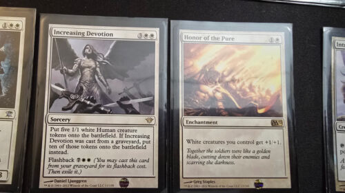 MTG Custom Casual Modern Mono White Humans Soldier Tribal Deck con scatola e maniche - Foto 5 di 12