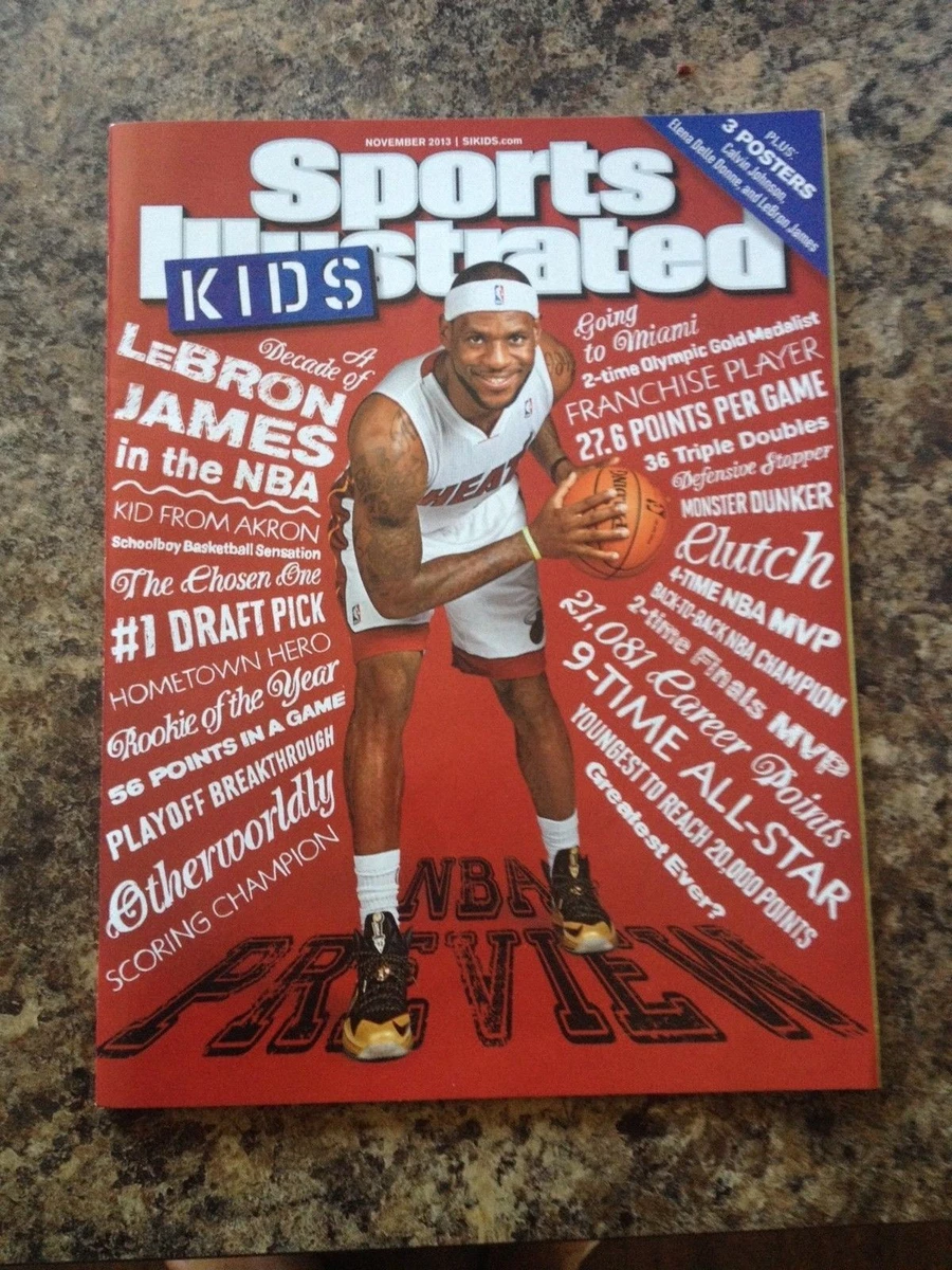Lebron james sports outlet illustrated for kids card