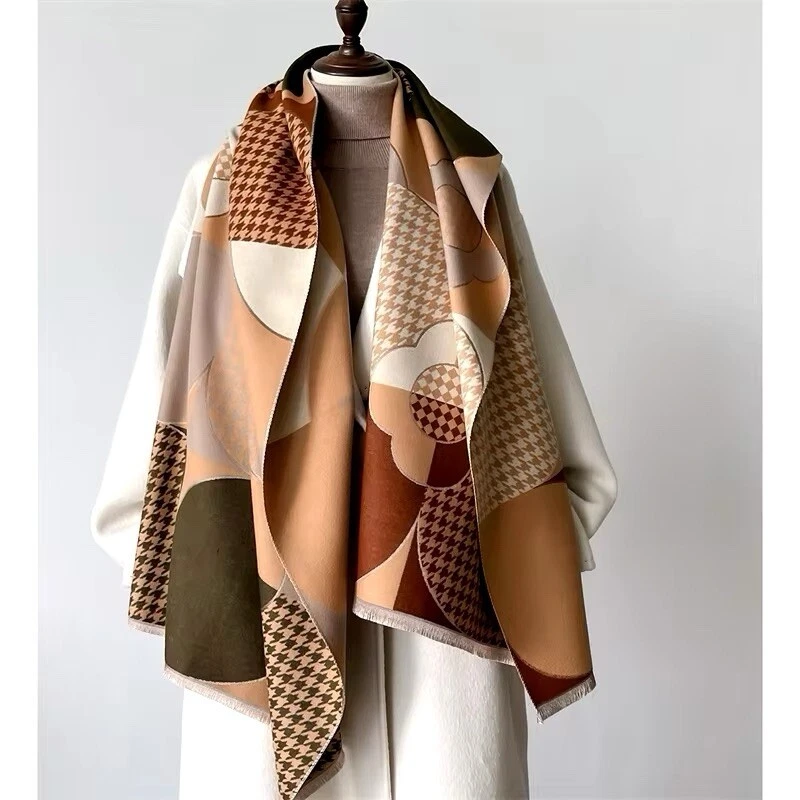 New Luxury Warm Simulated Winter Shawl Cashmere Pashmina Touch Unisex Bufanda UK