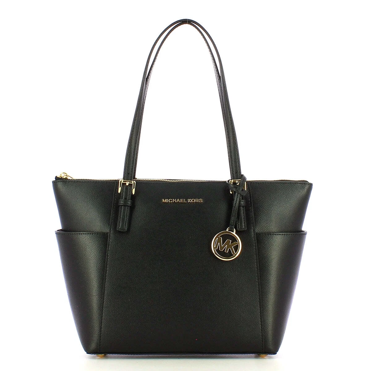 NEW Michael Kors - Borsa a spalla Jet Set Gold Black - 30F2GTTT8L - BLACK  AUTHEN | eBay