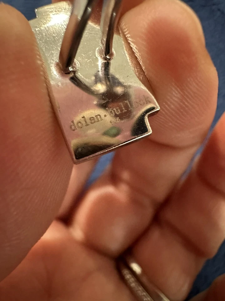 Vtg Dolan Bullock Sterling Silver 925 Diamond Cufflinks, 1” - Image 4 of 4