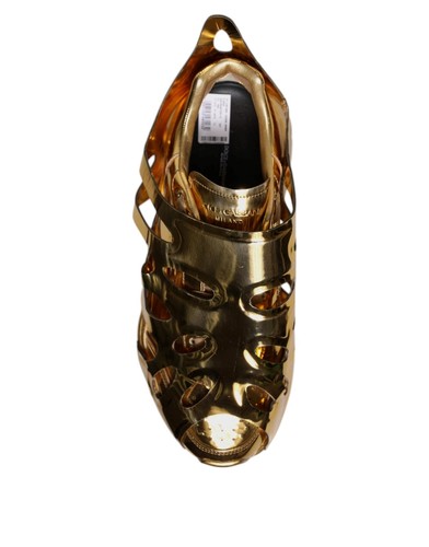 Dolce&Gabbana DAYMASTER Men Gold Sneakers Leather Casual Trainers Shoes Sz EU 44 - Picture 8 of 8