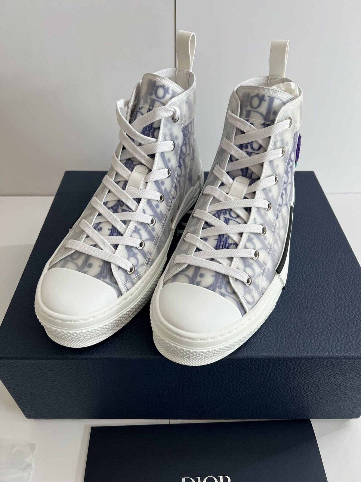 Christian Dior B23 HighTop Sneaker In Purple Dior Oblique  Dior shoes  Christian dior shoes Dior