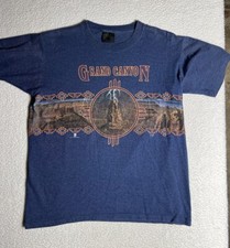 Vtg 90s 1993 Grand Canyon AOP T-Shirt Sz LARGE L USA Made Lightning Bolt Stripe