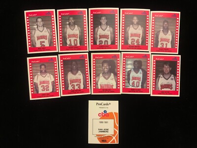 1990-91 ProCards CBA San Jose Jammers singles - choose from list