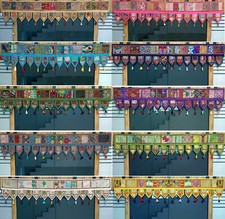 Indian Vintage Patchwork Embroidery Toran Door Valance Wall Hanging Decor Multi