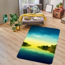 3D Blue Lake Scenery NAO4881 Game Rug Mat Elegant Photo Carpet Mat Fay