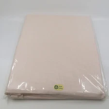 Home James East Hampton 100% IRISH LINEN Pale Pink 90x90" Square Tablecloth NOS