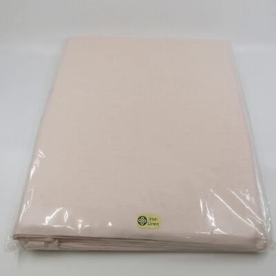 HOME, JAMES! EAST HAMPTON Home James East Hampton 100% IRISH LINEN Pale Pink 90x90" Square Tablecloth NOS