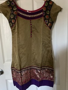 Womens Kurti Kurta Embroidered Tunic Top Dress size 40